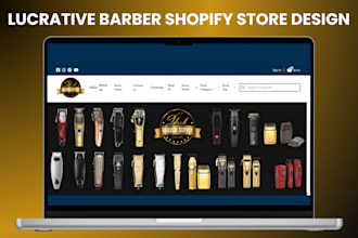 build a lucrative barber website beauty store barber shopify store dropshipping