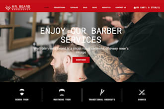 build a lucrative barber website beauty store barber shopify store dropshipping