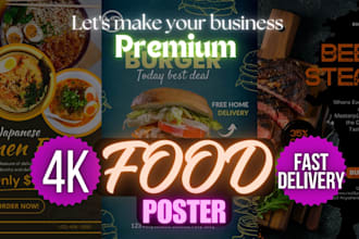 do high quality poster designs for you business food