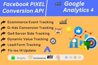 fix or setup meta pixel facebook conversion API,ga4  tracking