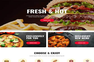 design and develop responsive wordpress websites for fast food business