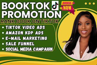 booktok tiktok marketing book advertising amazon kdp rank seo ebook promotion