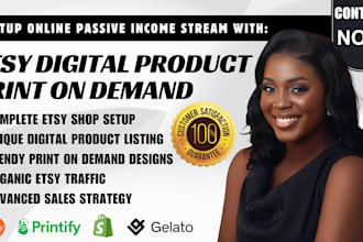 setup etsy shop etsy product listing digital product print on demand etsy seo