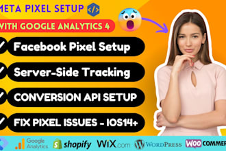fix and setup ga4, facebook pixel server side traking with conversion API, capi