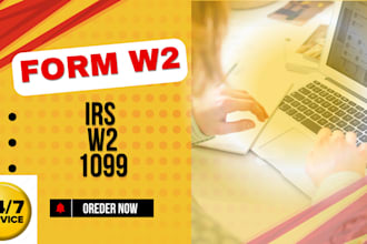 fill your irs form w2, 1099