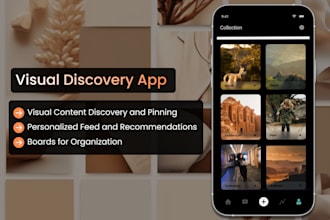 develop a custom idea discovery and sharing app like pinterest, instagram