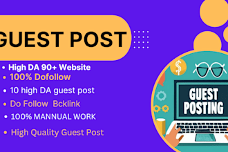publish high da premium guest post article , high DR 40 to 90