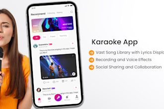 develop a karaoke app for singing, sharing and discovering songs