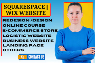 design squarespace online course website redesign wix ecommerce online store seo