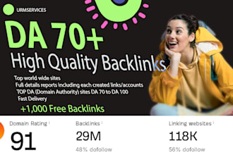 manually build pr9 da 70 to 100 SEO backlinks high domain authority