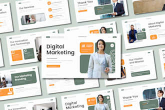 do modern powerpoint pitch deck and google slides business presentation design