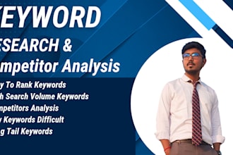 do expert SEO keyword research and competitor analysis with semrush and ahrefs