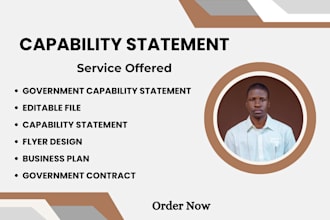 design a high impact capability statement and government capability statement
