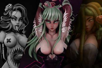 do 3d sexy anime model nsfw sfw for print