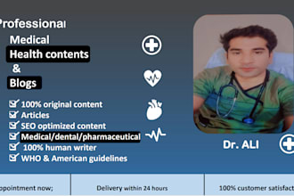 write medical content pharmaceutical dental blogs