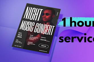 design urgent canva flyer, poster, trifold brochure for you in 1 hour
