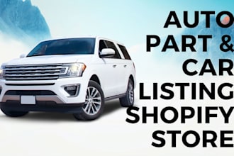design auto part shopify store, car part store, automotive website, car listing