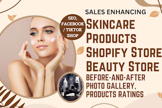 design skincare product shopify store cosmetics store make up shopify store
