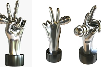 do 3d medals design, 3d awards design, 3d trophies design