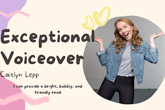 provide a friendly, cute, and bubbly voice