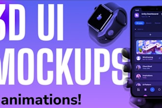 develop android and ios app ui ux development sliders 3d motion ui 3js ui design