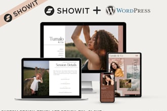 build custom drag and drop showit website showit template fix wp blog in 24hours
