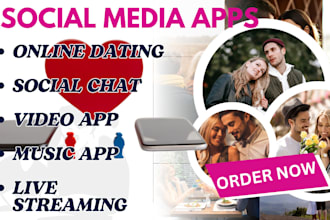 do social media app live streaming chat like tinder hinger bumble and custom app