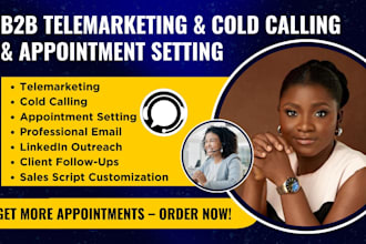 be b2b telemarketing, appointment setting and outreach virtual assistant