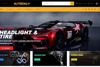 design auto parts shopify store auto mobile store car accessories website
