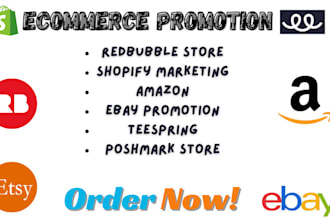 do redbubble shopify etsy marketing hotmart poshmark promotion