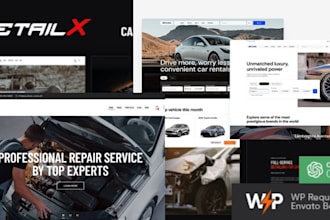 build  responsive car detailing auto dealership washing and rental website