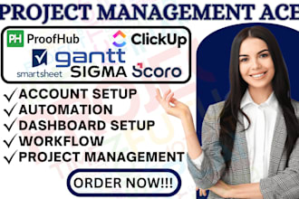 setup proofhub scoro sigma smartsheet workflow gantt clickup project management