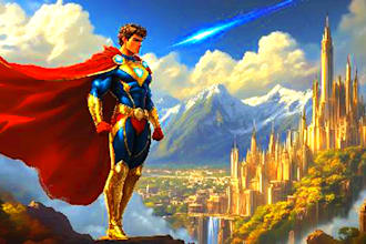 draw a best fantasy super hero character art for you