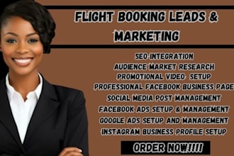 flight booking leads jet booking leads  facebook ads google ads video ads