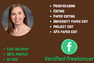 proofread and edit your document, paper, personal statement or university report