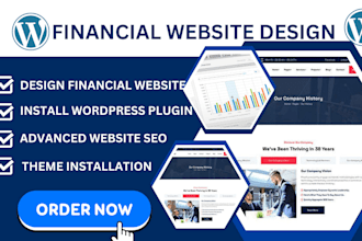 design wordpress financial website, online banking,  investment credit website