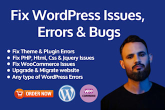 fix all wordpress errors, bugs, and issues fast