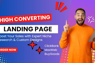 build a high converting product landing page for clickbank