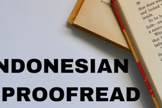 proofread text in indonesian