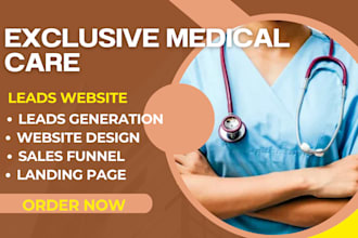 design exclusive medical care website health care website and patient leads