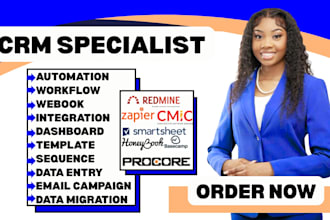 basecamp smartsheet procore redmine cmic honeybook automation zapier integration