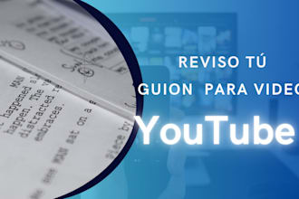 check, correct and give you feedback on your youtube script