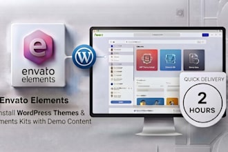 install envato elements kit,themes and import demo content