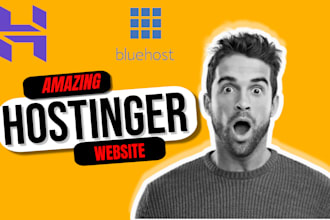 make SEO optimized hostinger website bluehost siteground godaddy wordpress