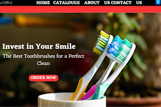 design toothbrush shopify brush store oral care website dental accessories store
