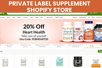 design health supplement shopify store supliful supplement website