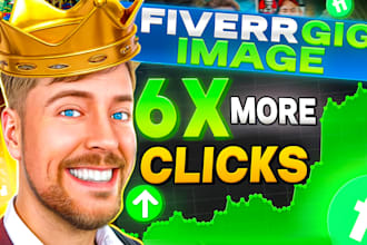 create clickable fiverr gig image thumbnail, gig covers and gig picture