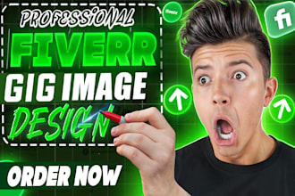 create fiverr gig picture or gig thumbnail image cover within 3hour