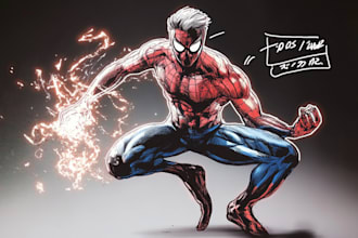 draw your very own superhero or villain in marvel style