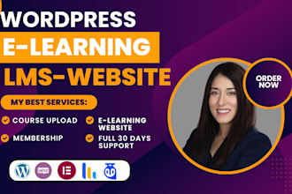 design and develop a wordpress lms website with learndash, buddyboss, or moodle